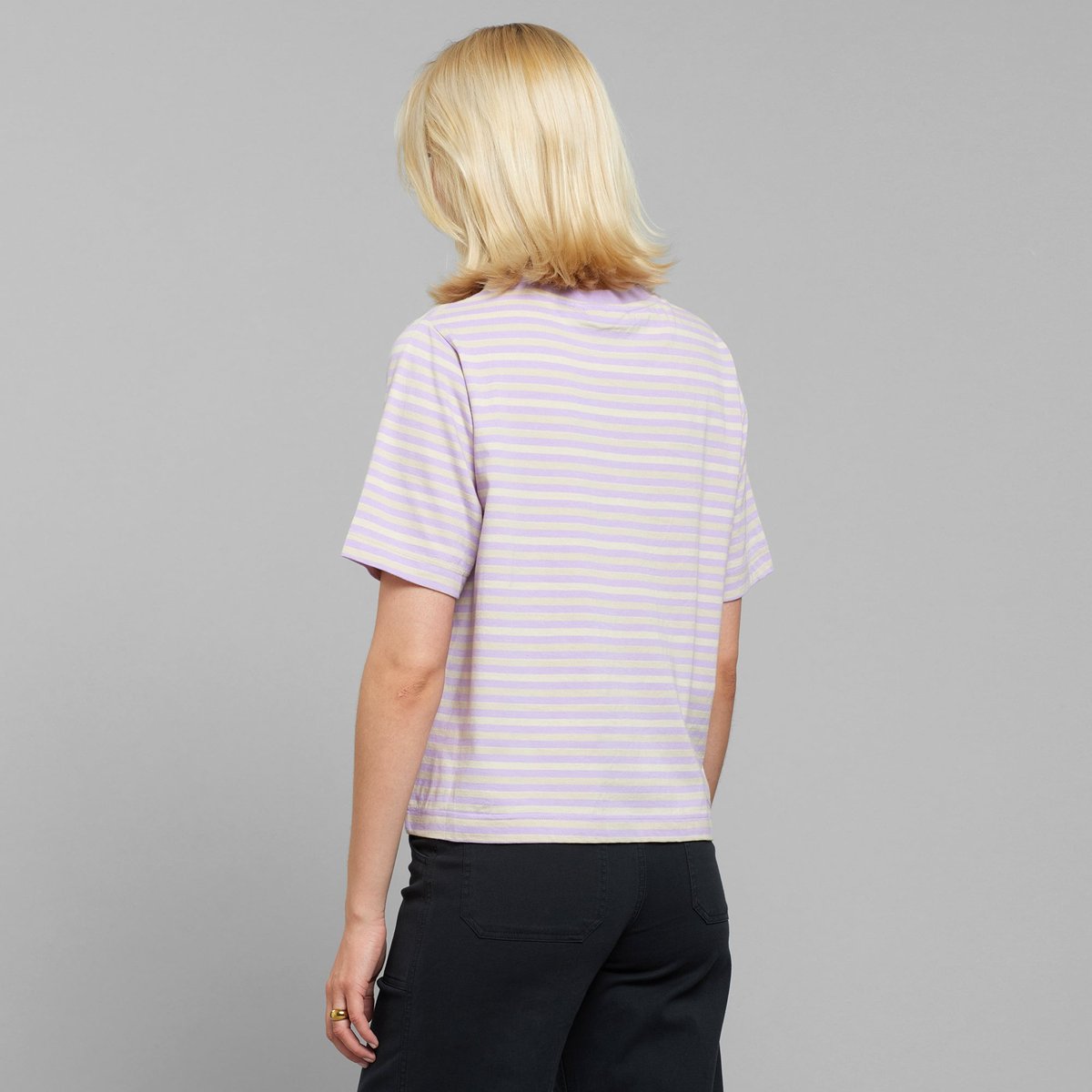 T-shirt Vadstena Rose Purple/Vanilla White