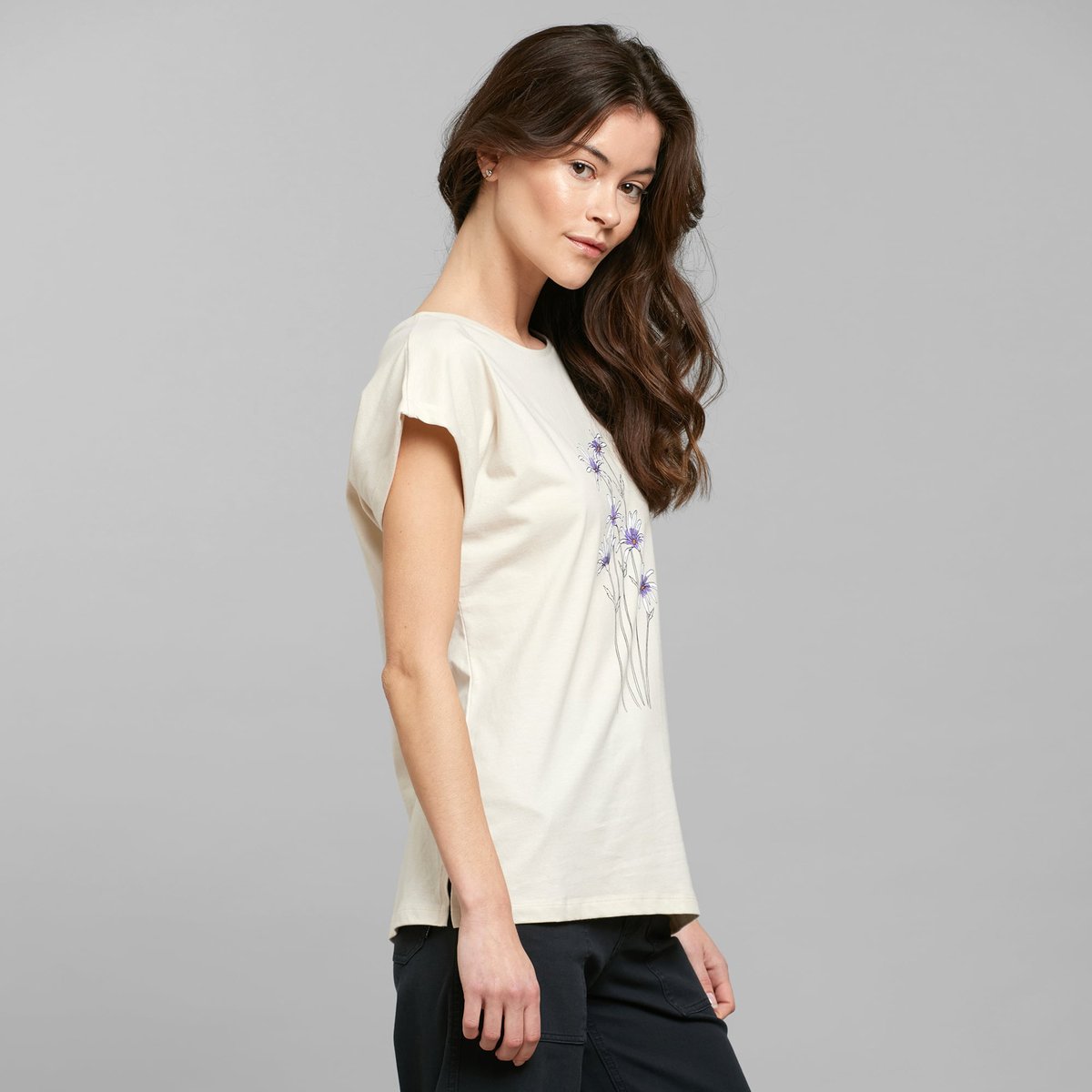 T-shirt Visby Daisies Oat White
