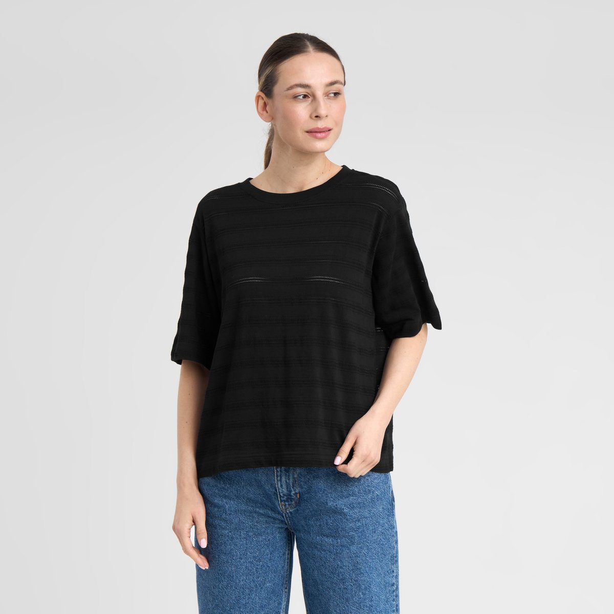 T-shirt Vadstena Lace Black