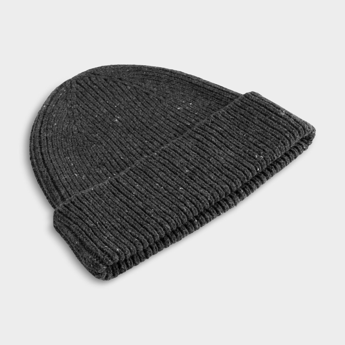 Beanie Hemavan Wool Dark Grey Melange