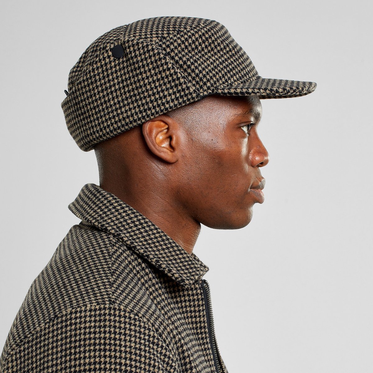 Earflap Cap Jokkmokk Wool Pepita Brown