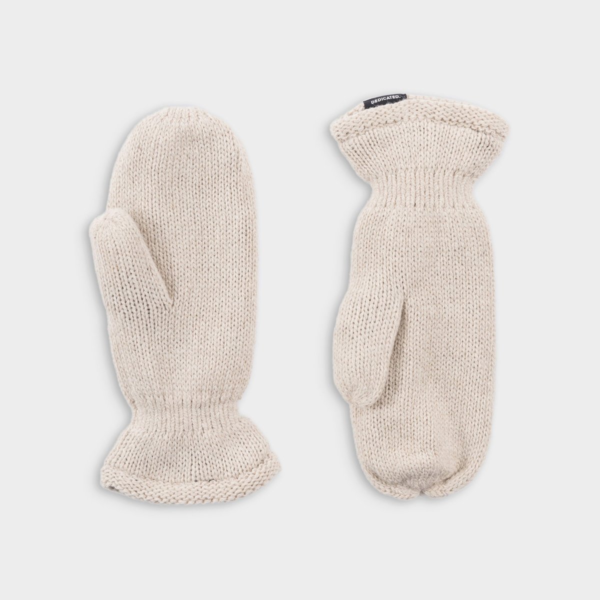 Mittens Handen Wool Pearl White