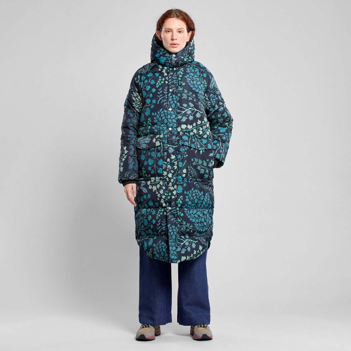 Puffer Jacket Haparanda Botanical Quilt Black