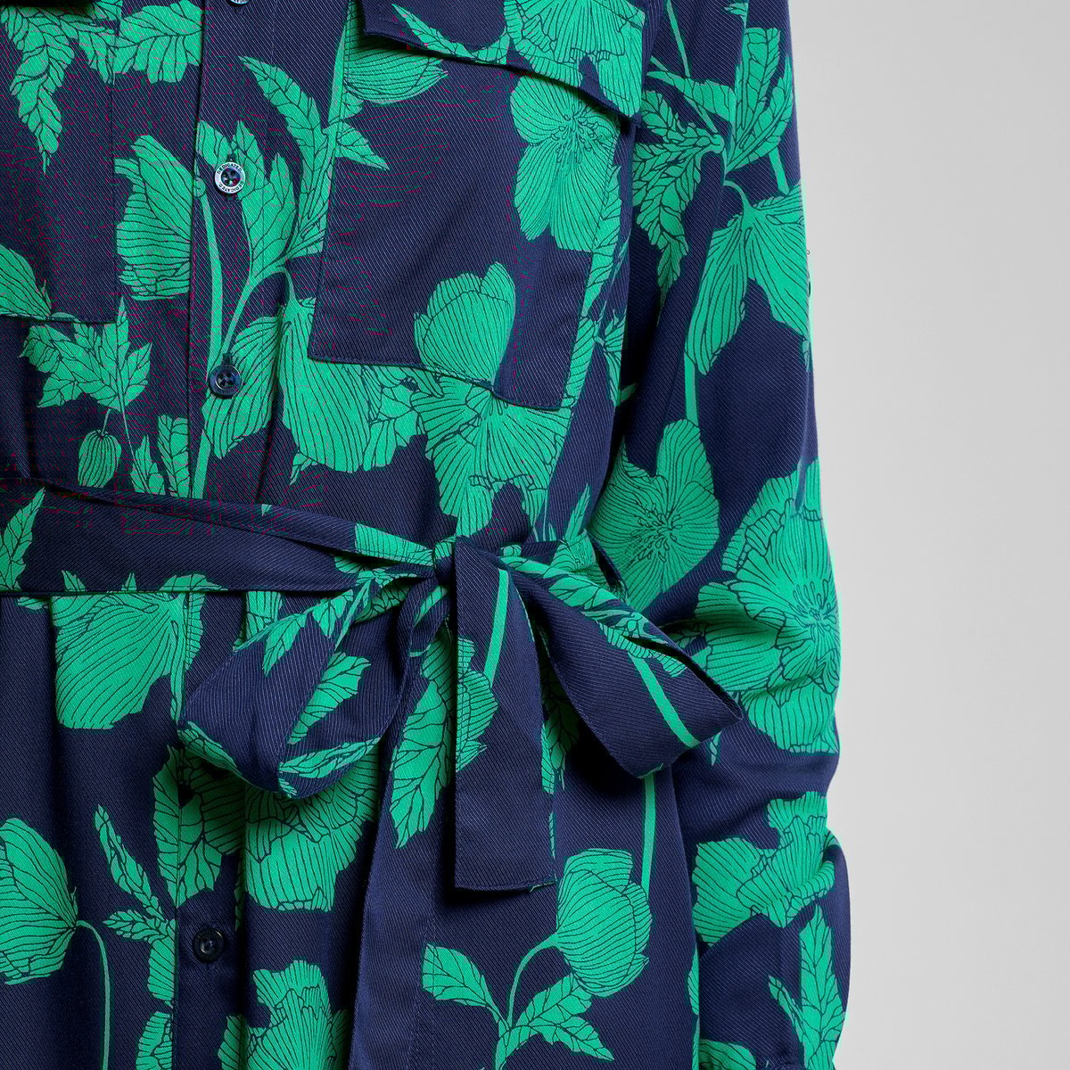 Shirt Dress Falsterbo Duotone Floral Green