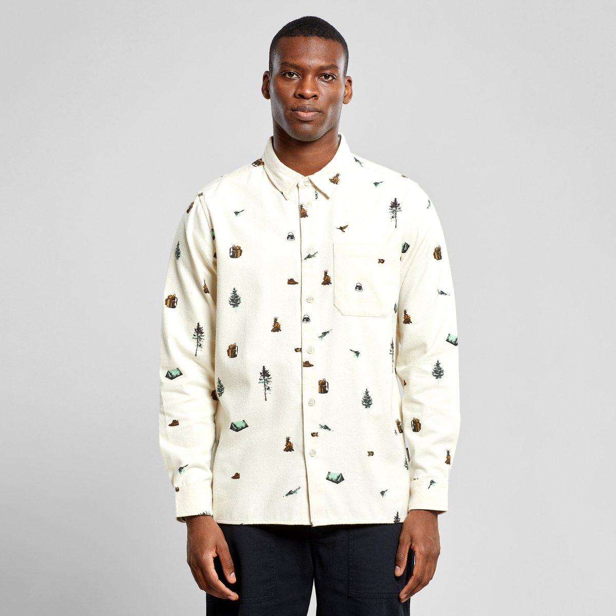 Shirt Rute Hike AOP Oat White