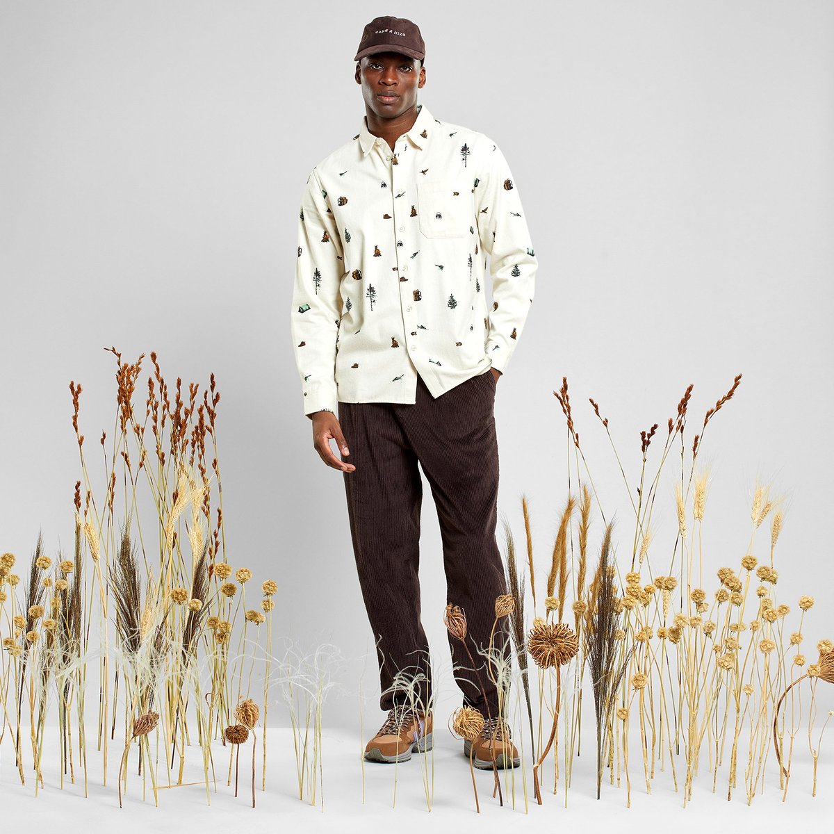 Shirt Rute Hike AOP Oat White