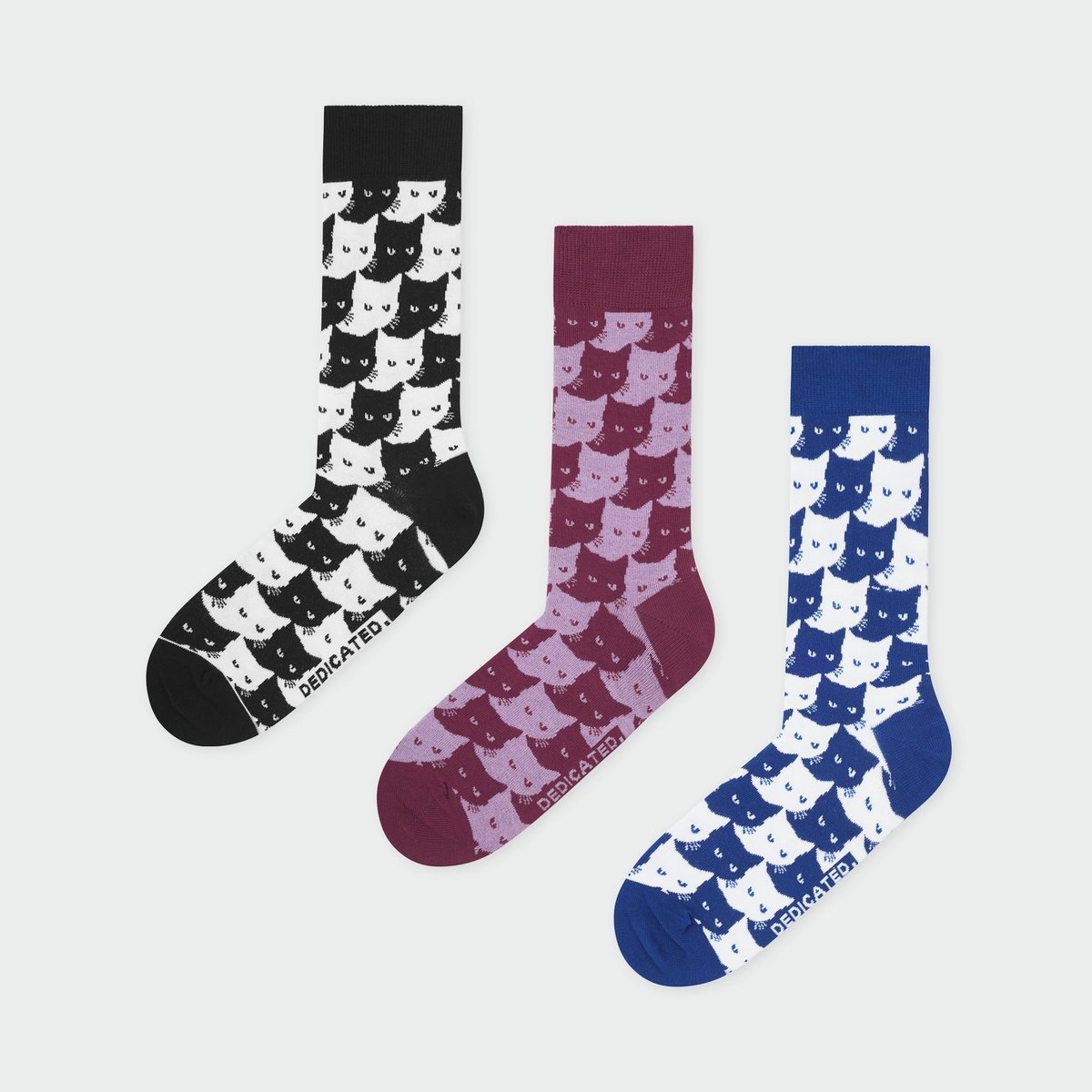 Socks Sigtuna Pepita Cats 3-Pack