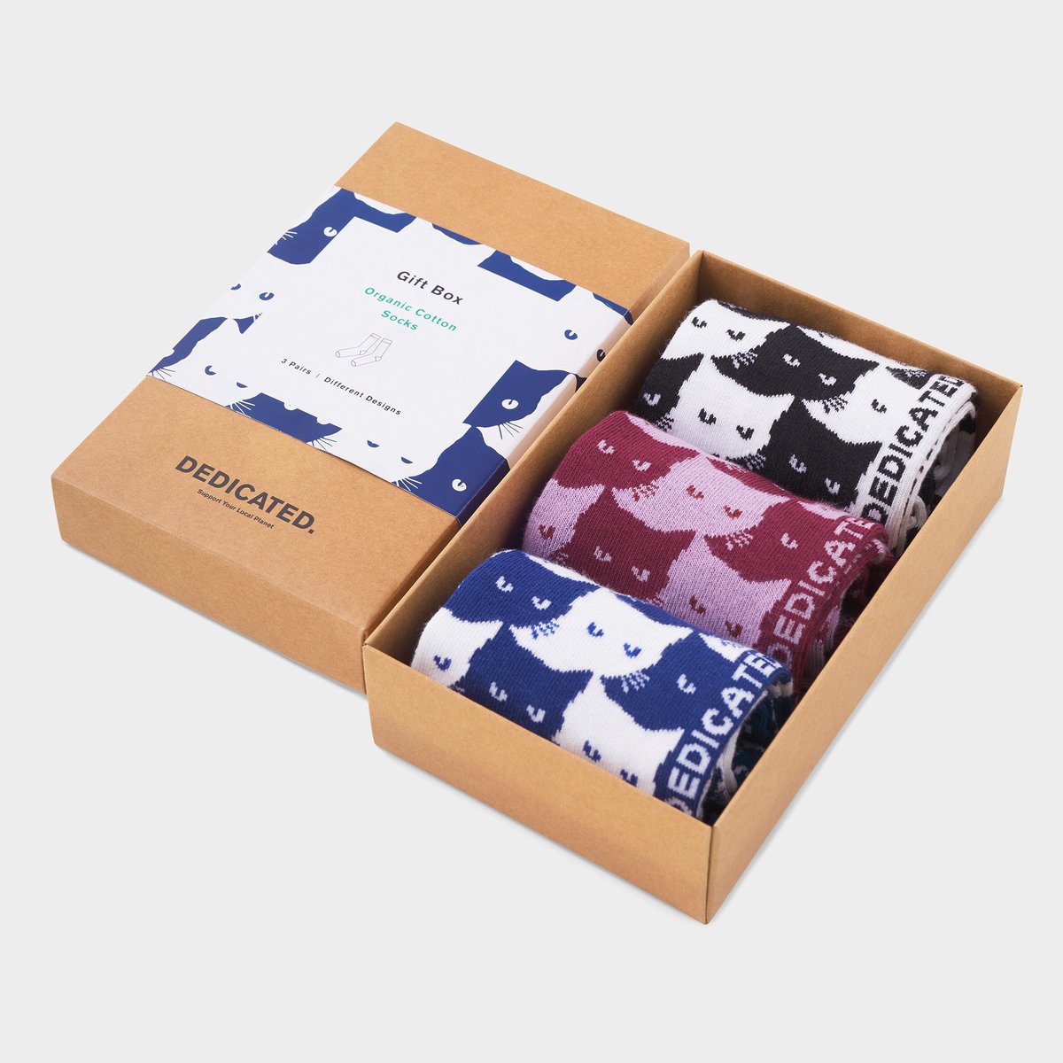 Socks Sigtuna Pepita Cats 3-Pack