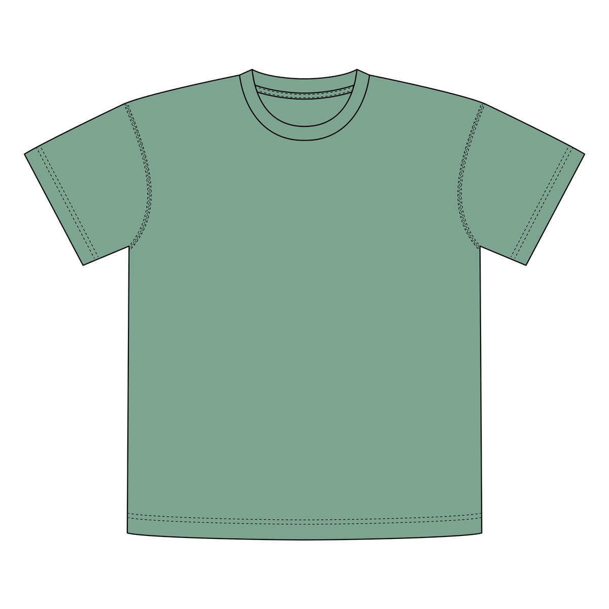 T-shirt Gustavsberg Hemp Granite Green