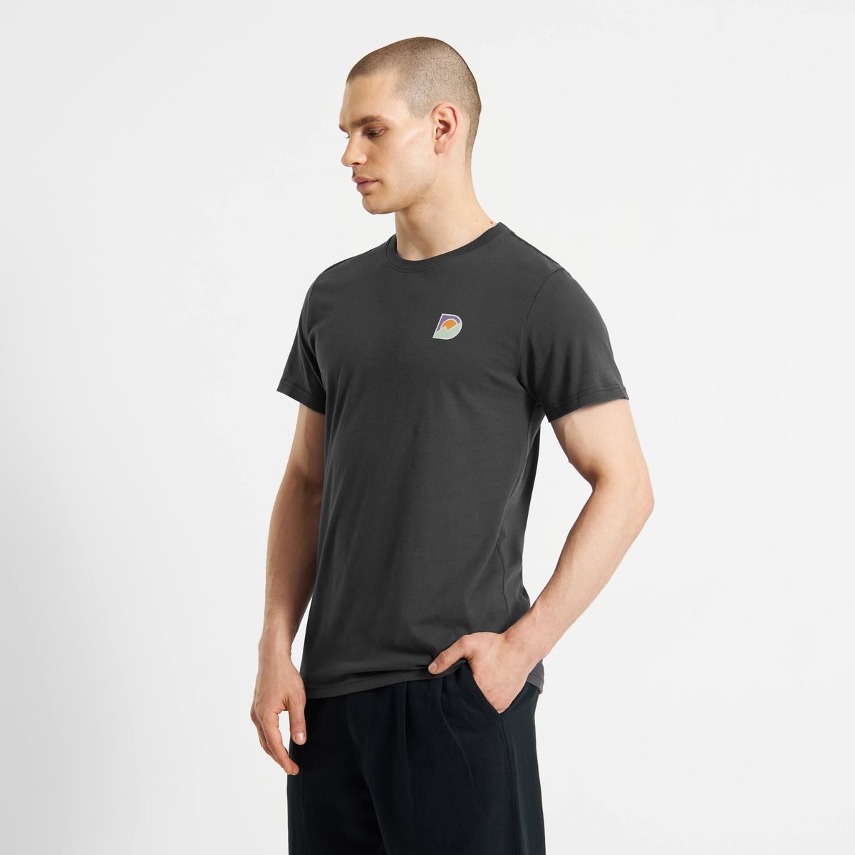 T-shirt Stockholm Mountain Logo Charcoal