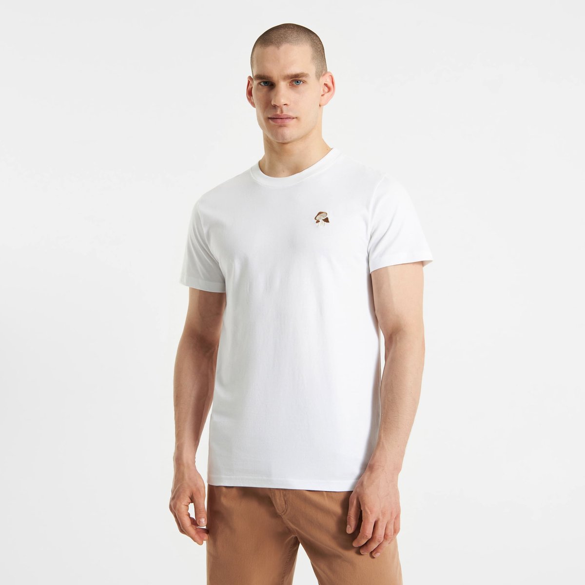 T-shirt Stockholm Mushroom Emb White