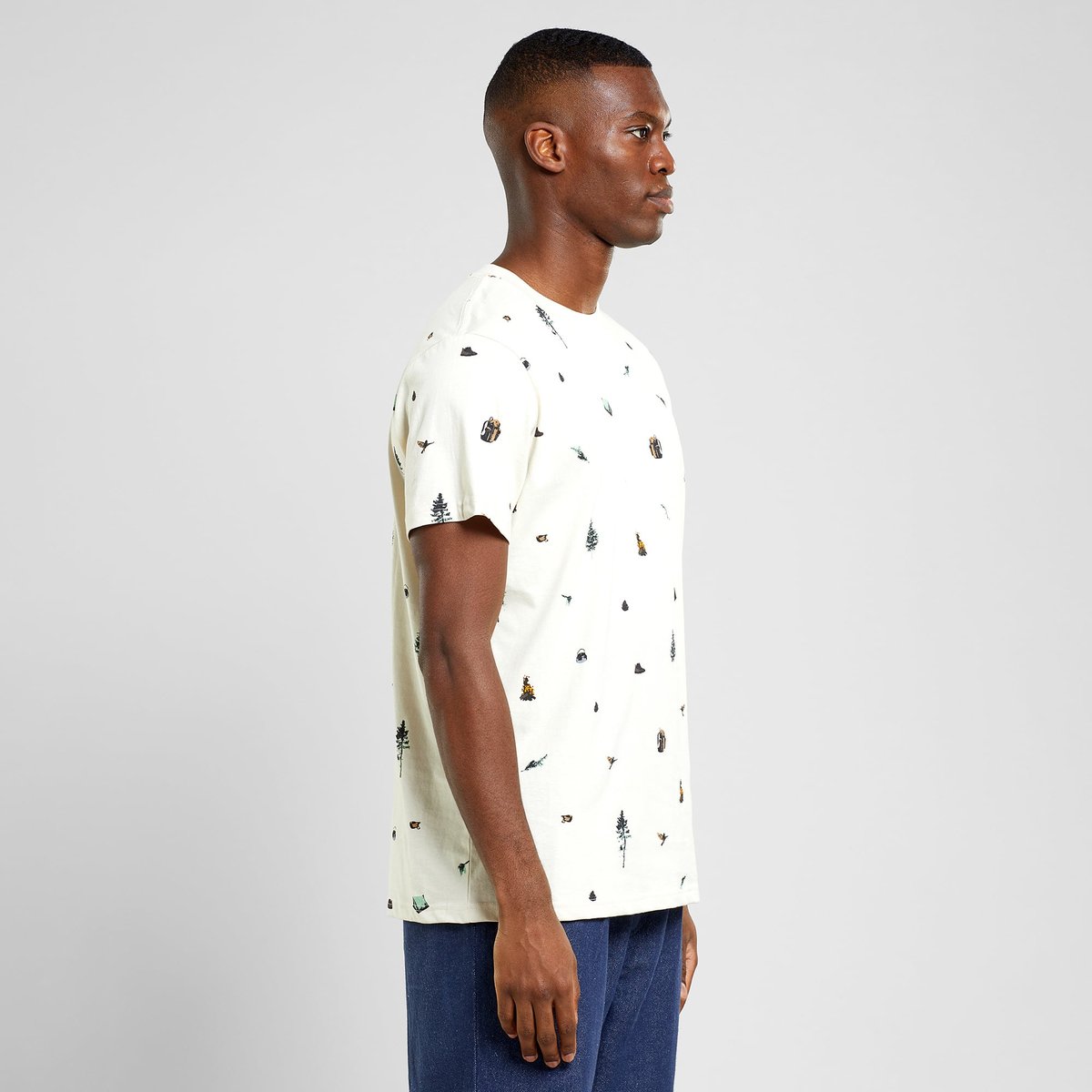 T-shirt Stockholm Take a Hike AOP Oat White