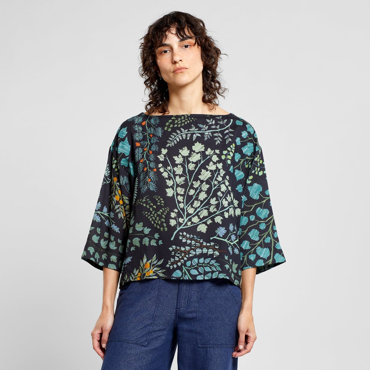 Top Vellinge Botanical Quilt Black