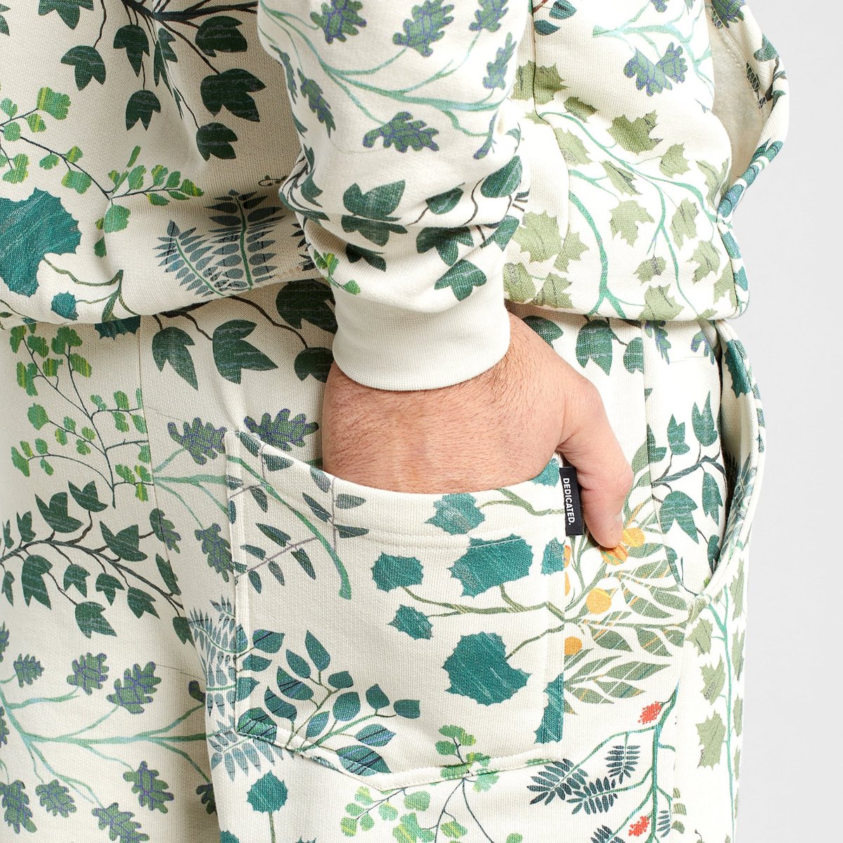 Sweatpants Tensta Botanical Quilt Oat White