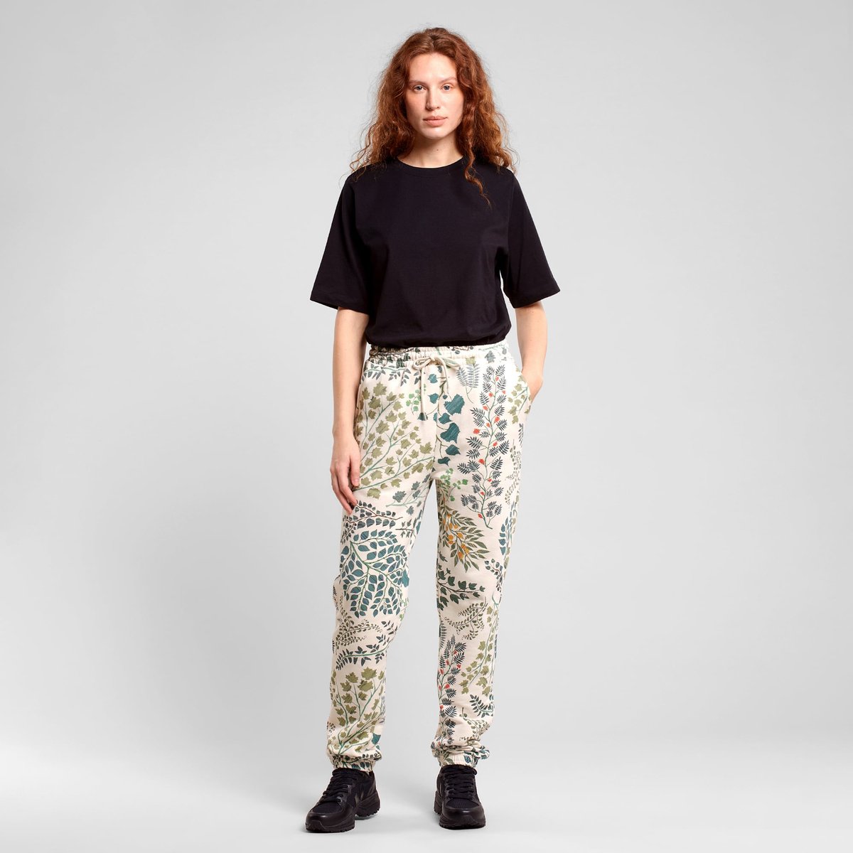 Sweatpants Tensta Botanical Quilt Oat White