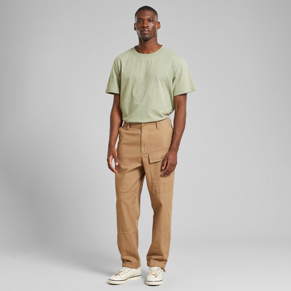 Cargo Pants Dokkas Canvas Kelp Beige
