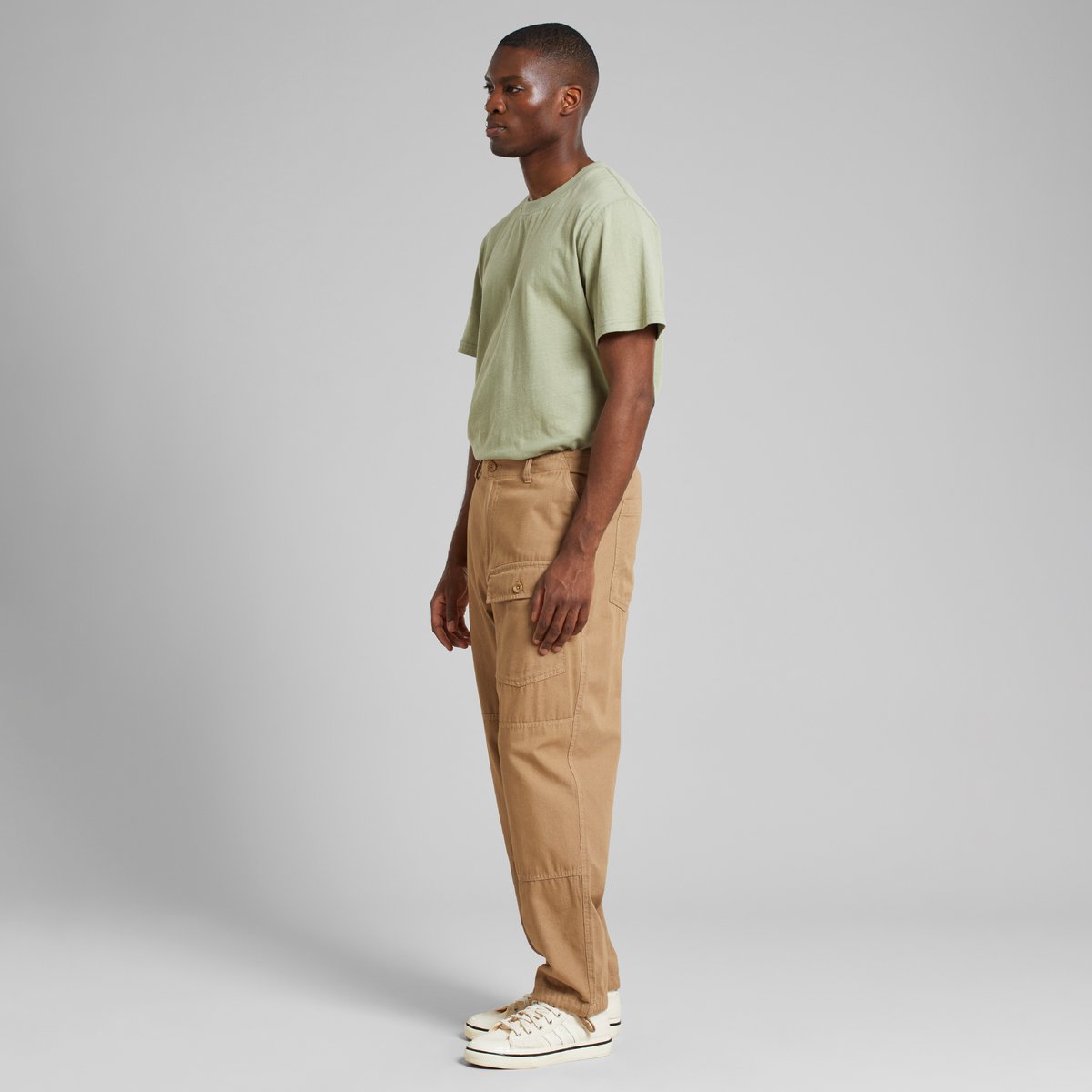Cargo Pants Dokkas Canvas Kelp Beige