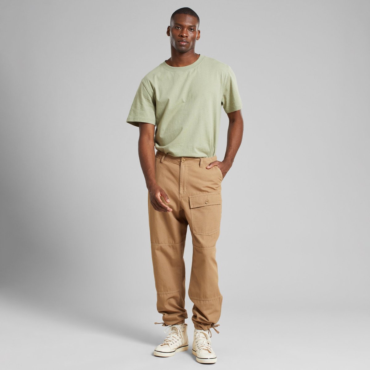 Cargo Pants Dokkas Canvas Kelp Beige
