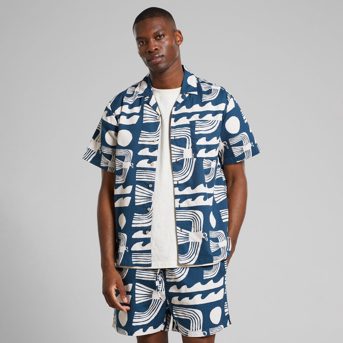 Shirt Marstrand Seagulls Majolica Blue