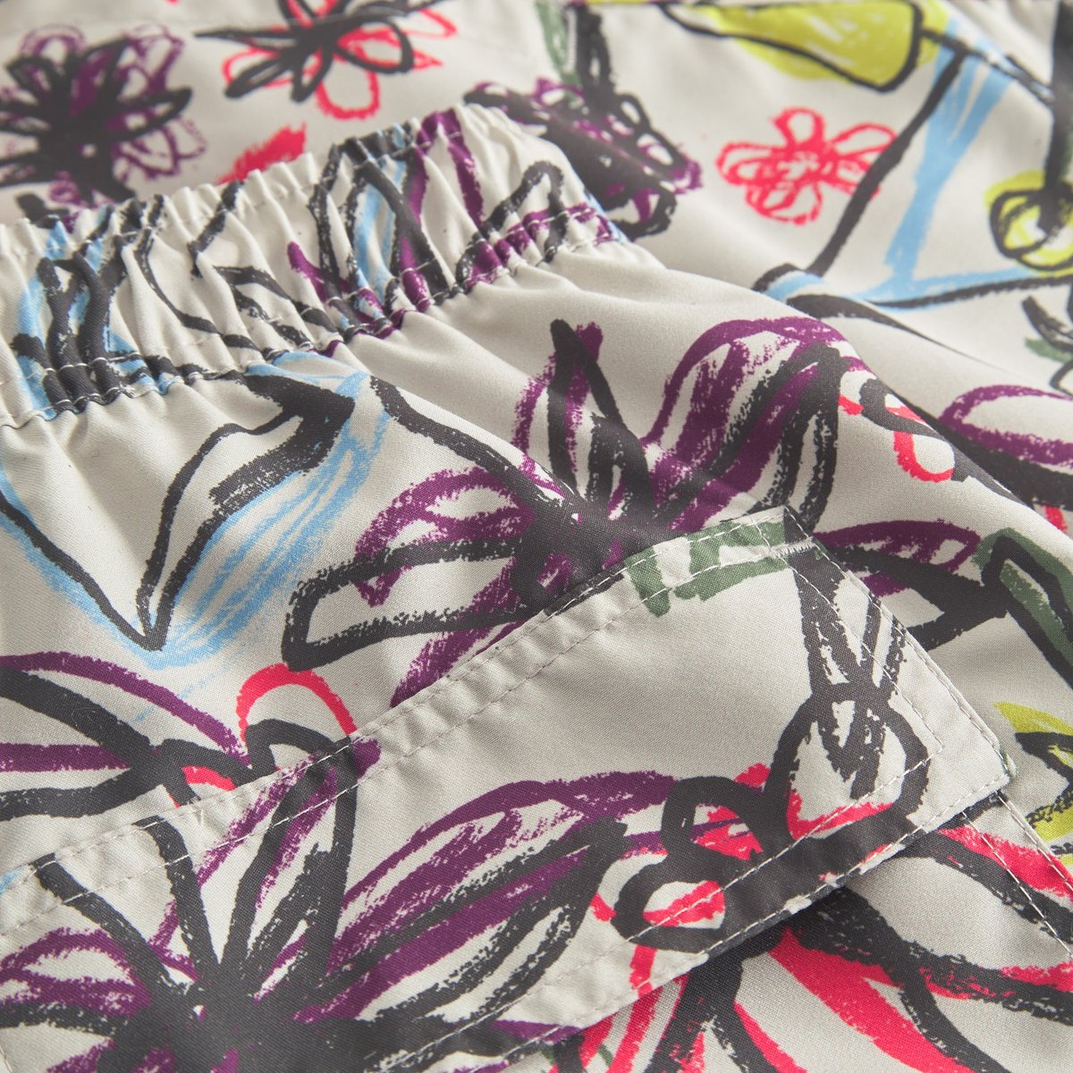 Swim Shorts Sandhamn Paradise Sketch Oat White