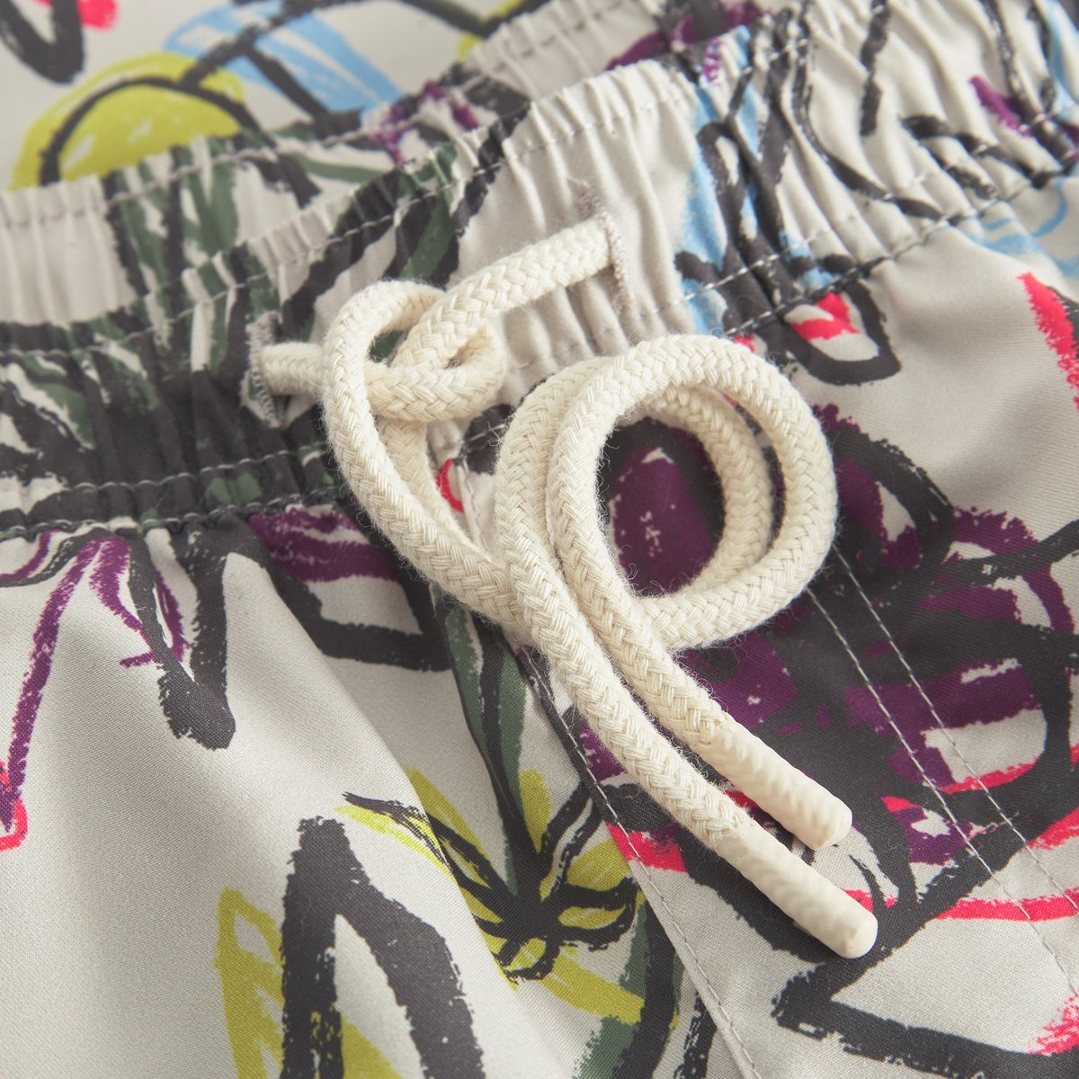 Swim Shorts Sandhamn Paradise Sketch Oat White