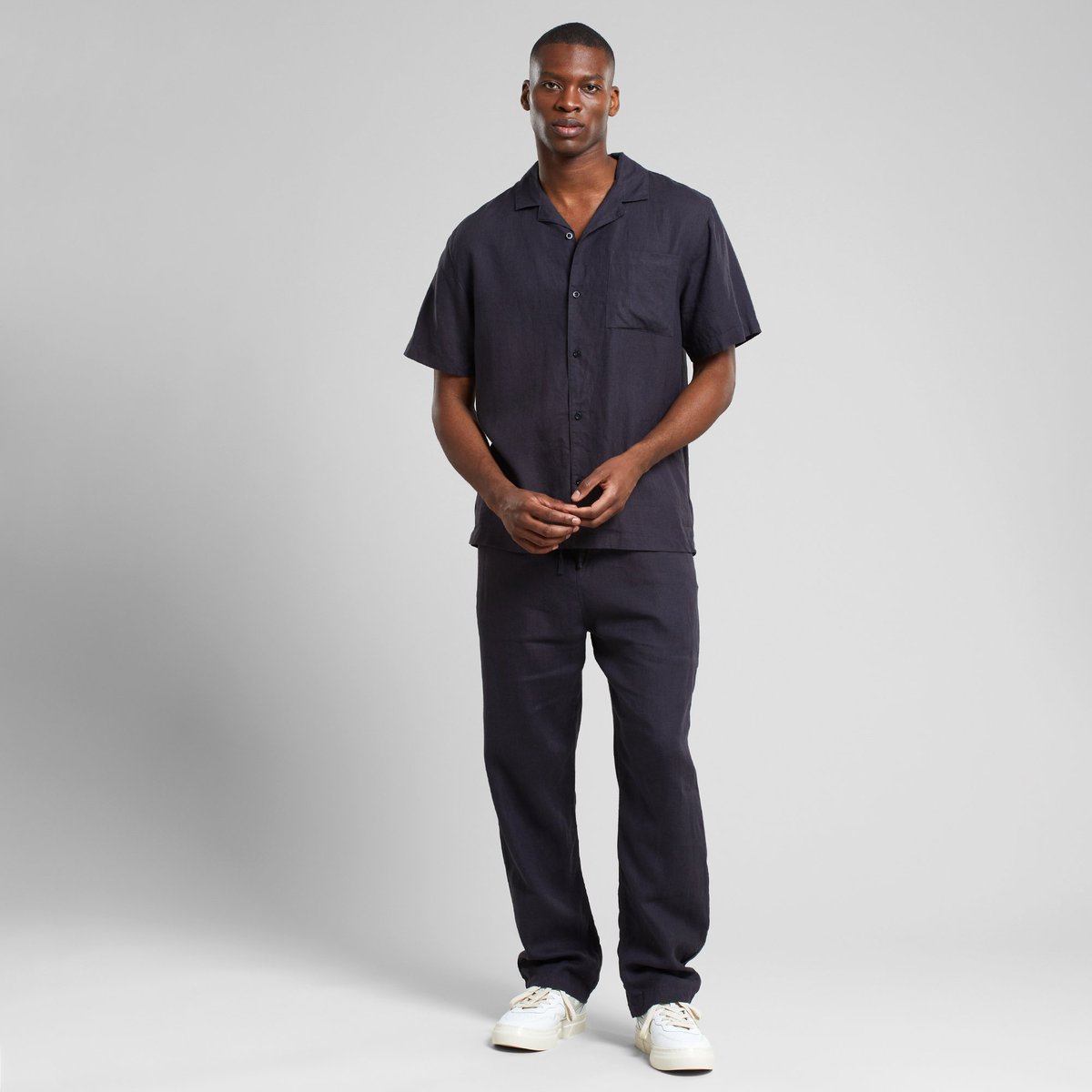 Shirt Marstrand Linen Phantom Black