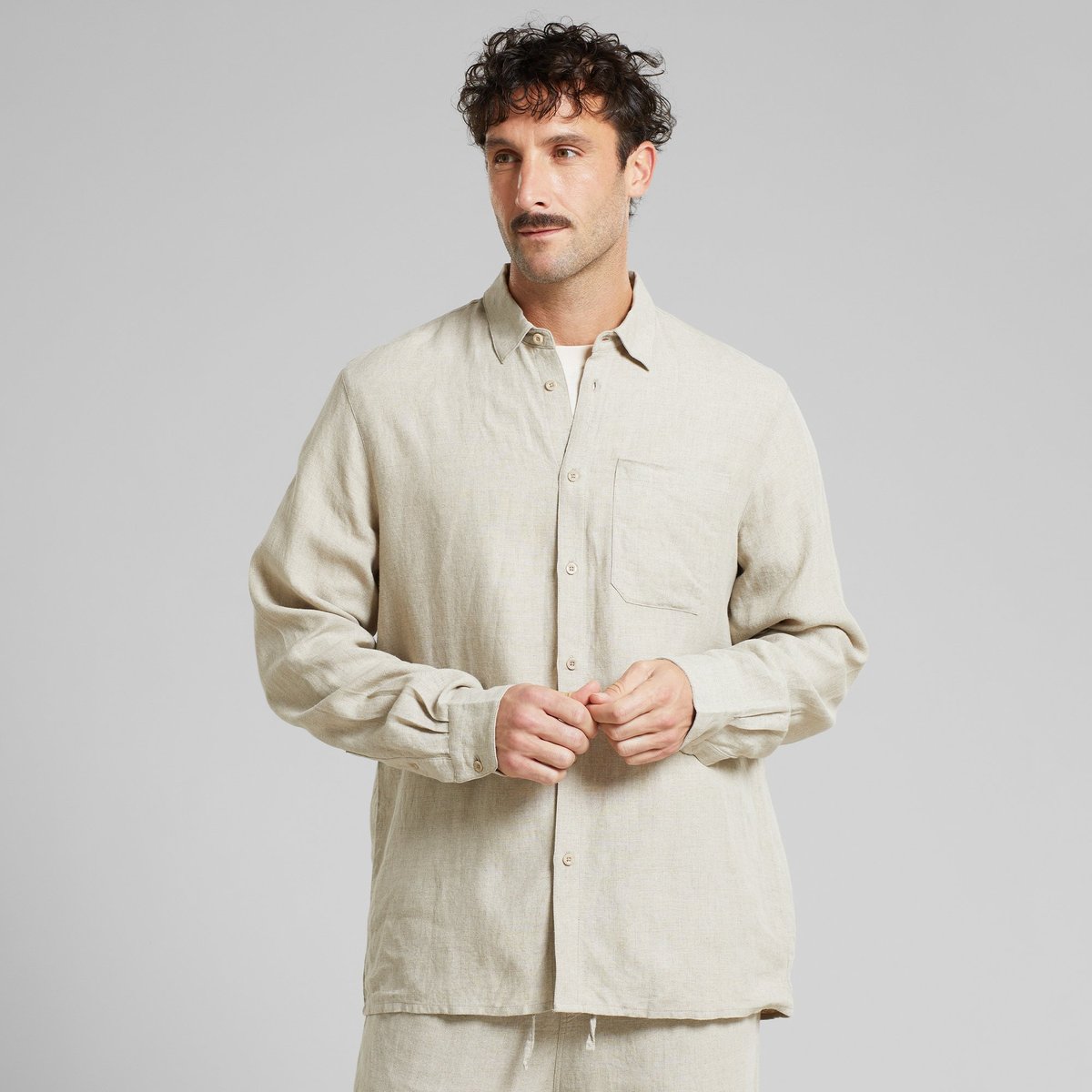 Shirt Rute Linen Ecru