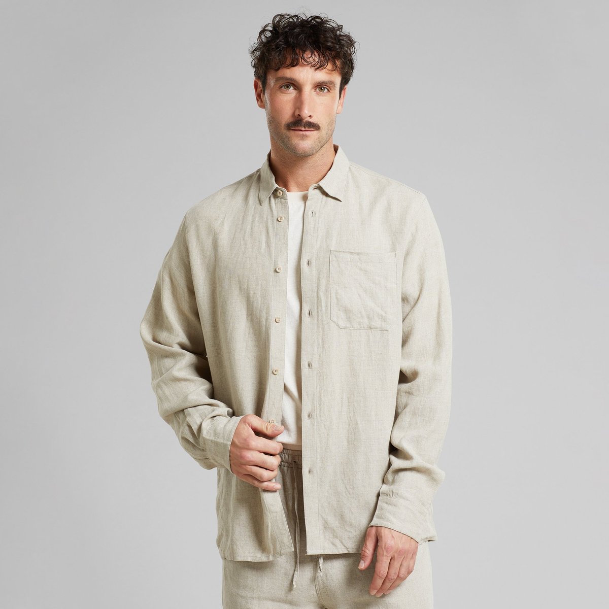 Shirt Rute Linen Ecru