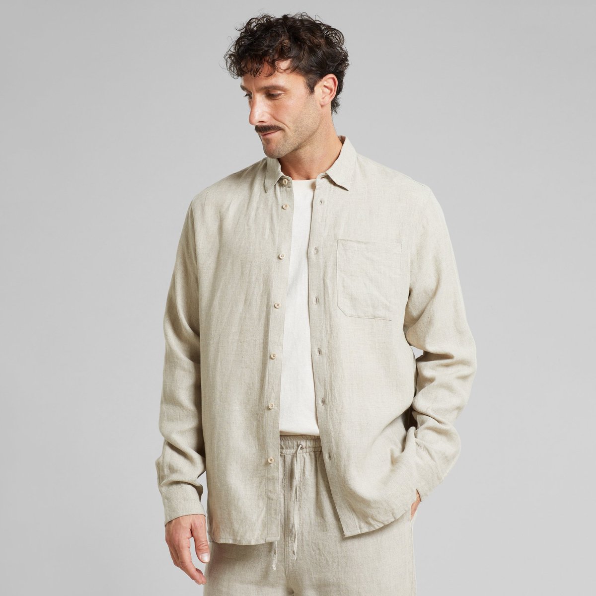 Shirt Rute Linen Ecru