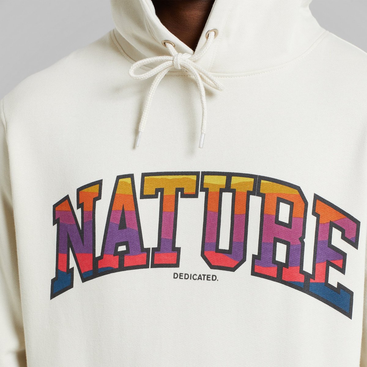 Hoodie Falun Nature Sunset Oat White