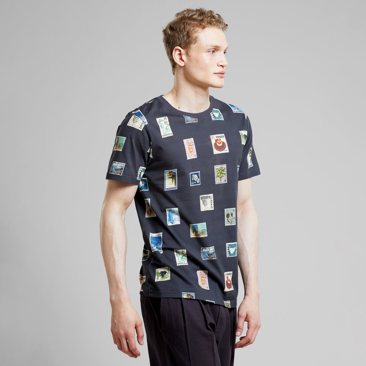 T-shirt Stockholm Stamps Charcoal