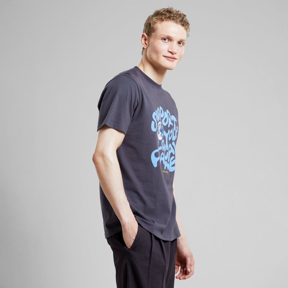 T-shirt Stockholm Support Globe Charcoal