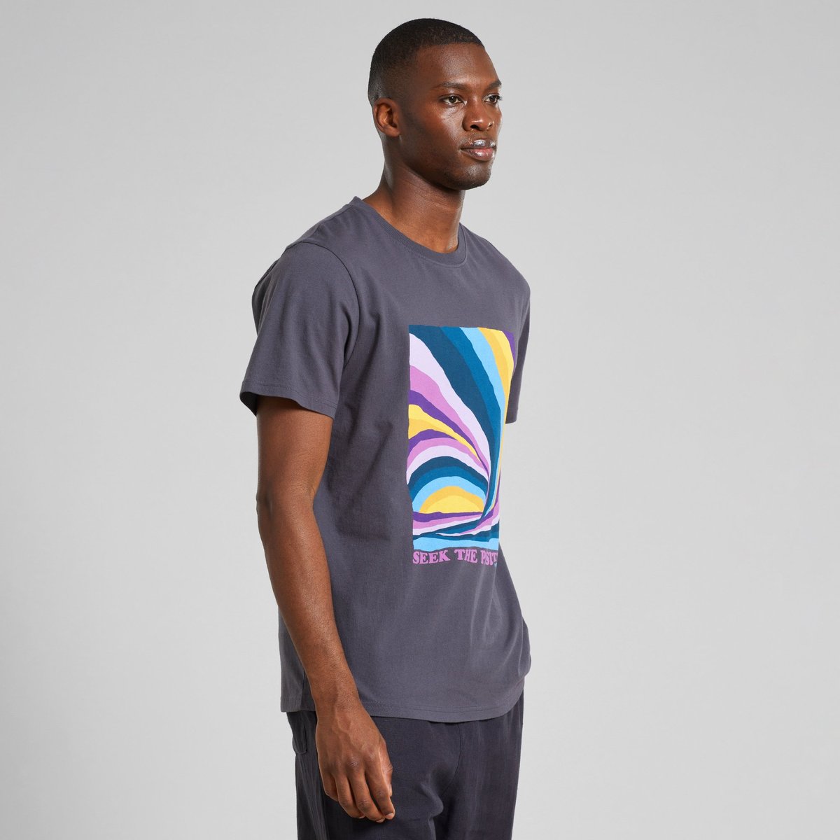 T-shirt Stockholm Wave Sunset Charcoal