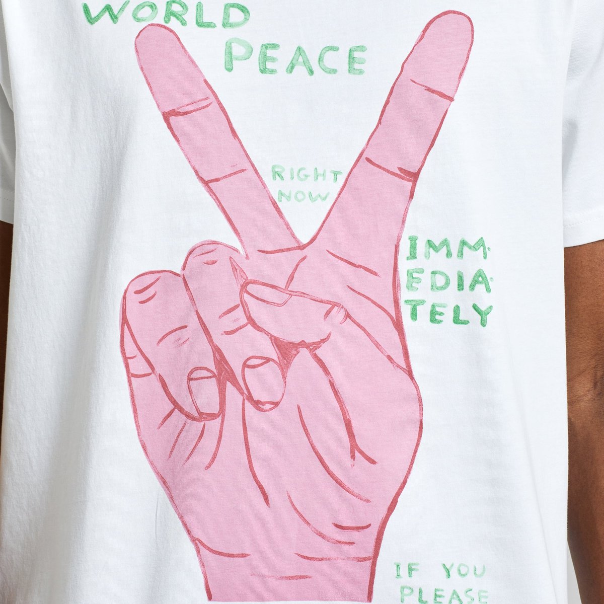 T-shirt Stockholm World Peace White