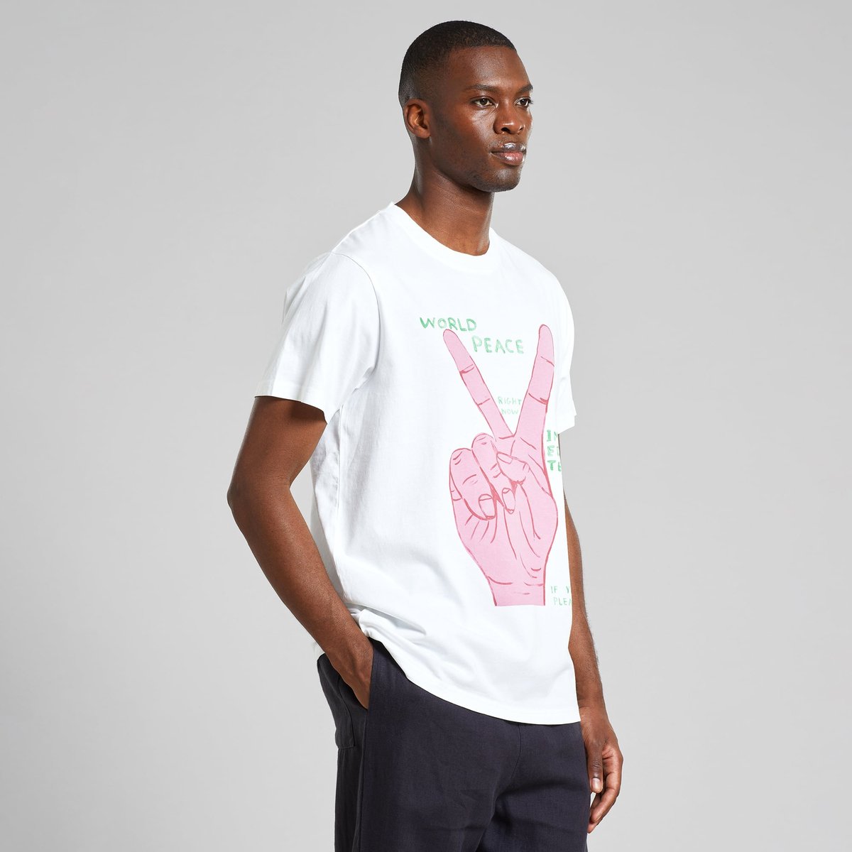 T-shirt Stockholm World Peace White