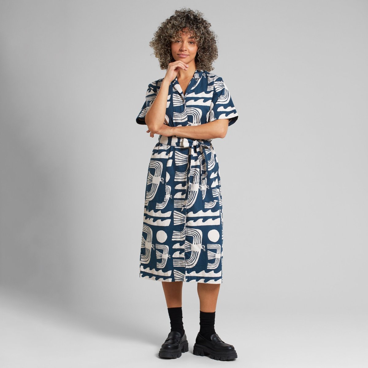 Shirt Dress Orrefors Seagulls Majolica Blue