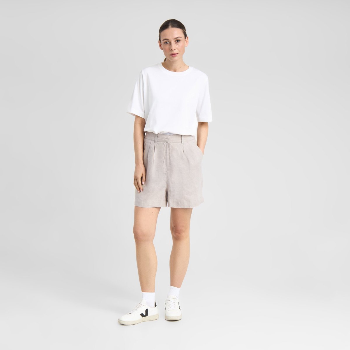 Shorts Djupvik Linen Ecru