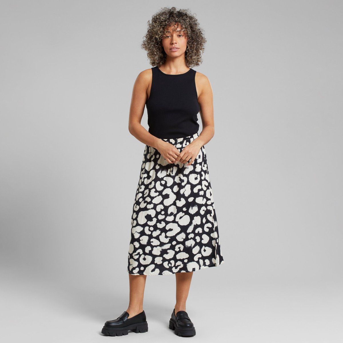 Skirt Klippan Painted Leopard Black