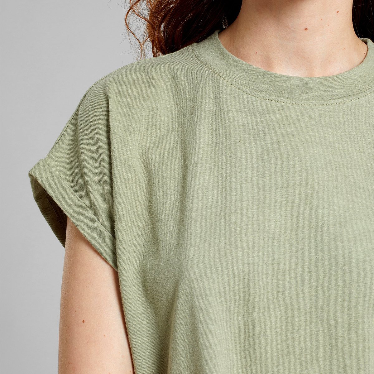T-shirt Dress Eksta Hemp Tea Green