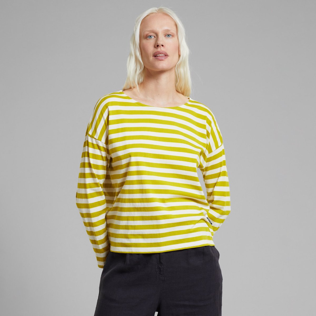Top Humledal Stripes Citronelle Yellow
