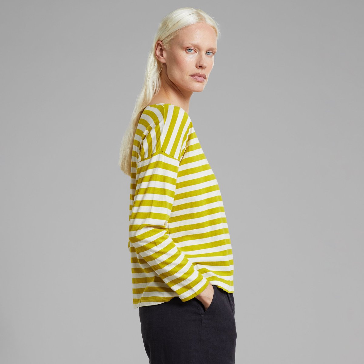 Top Humledal Stripes Citronelle Yellow