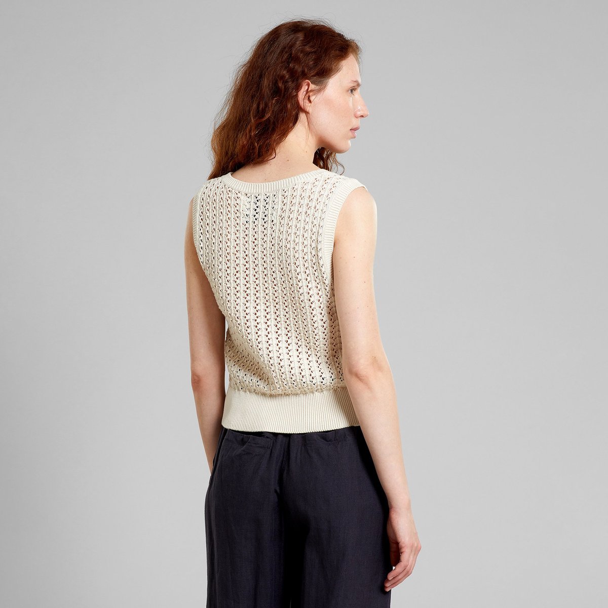 Top Oskarshamn Crochet Vanilla White