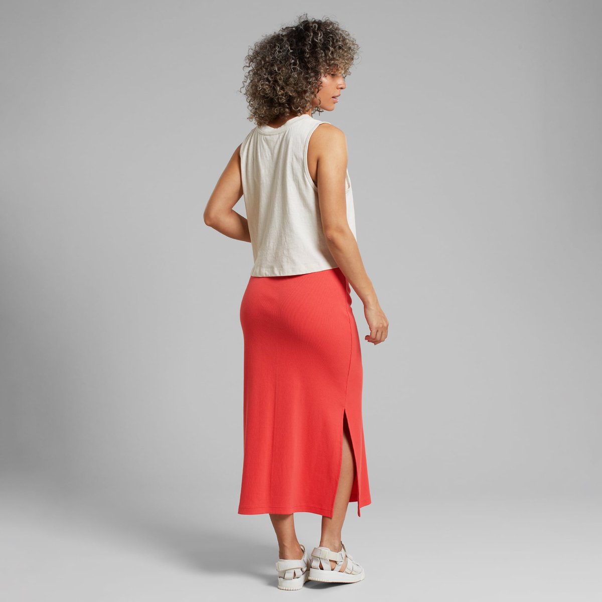Rib Skirt Kvarnvik Cayenne Red