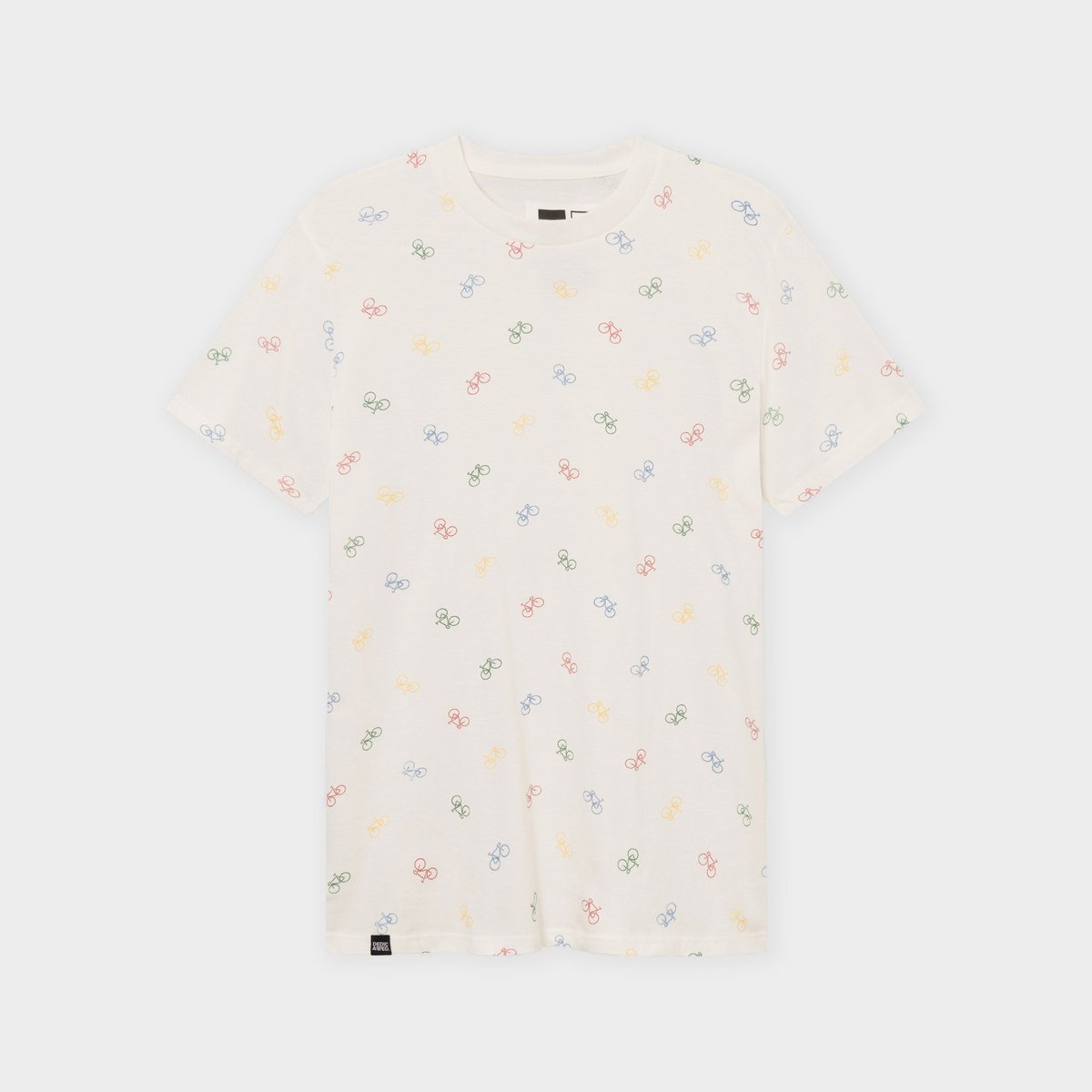 T-shirt Stockholm Bike Pattern Off-White