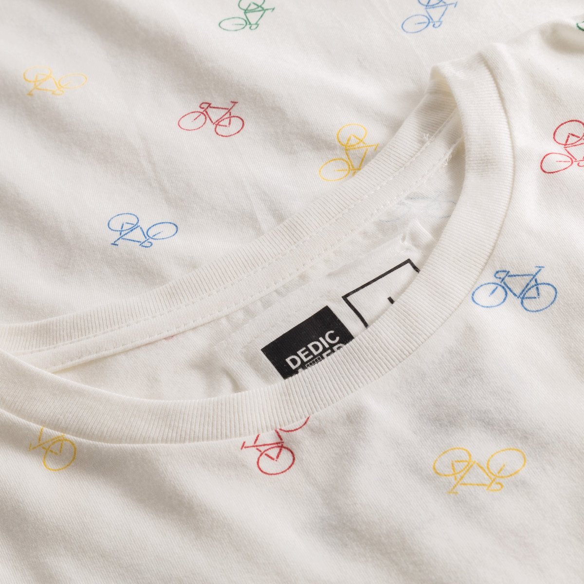 T-shirt Stockholm Bike Pattern Off-White