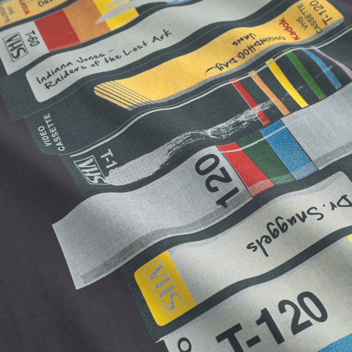 T-shirt Stockholm Video Retro Charcoal