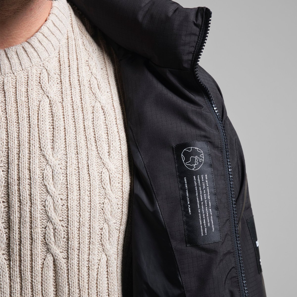 Puffer Sorsele Square Quilt Black