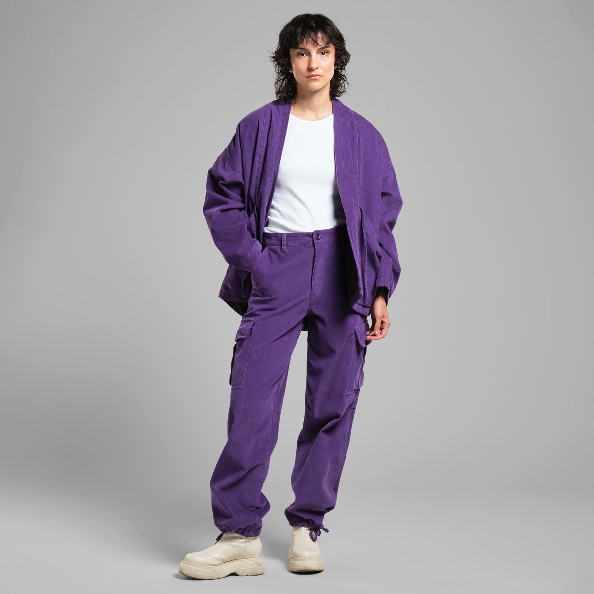 Cargo Pants Bagarmossen Corduroy Picasso Purple