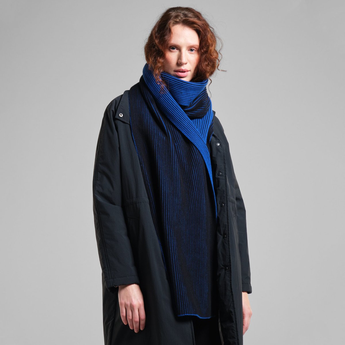 Scarf Norrfors Brioche Black/Blue