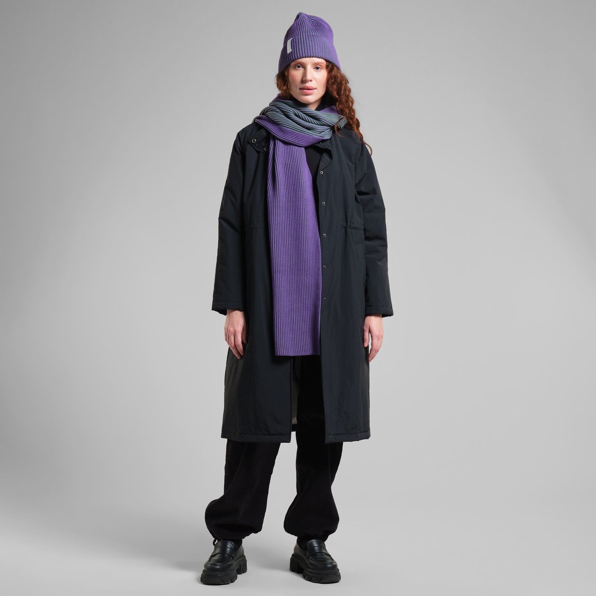 Scarf Norrfors Brioche Purple/Green